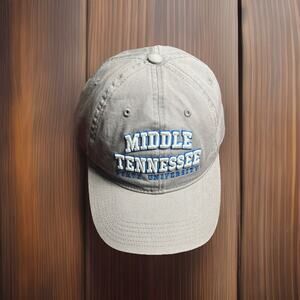 Middle Tennessee State University Classic, beige & Blue Letters adjustable